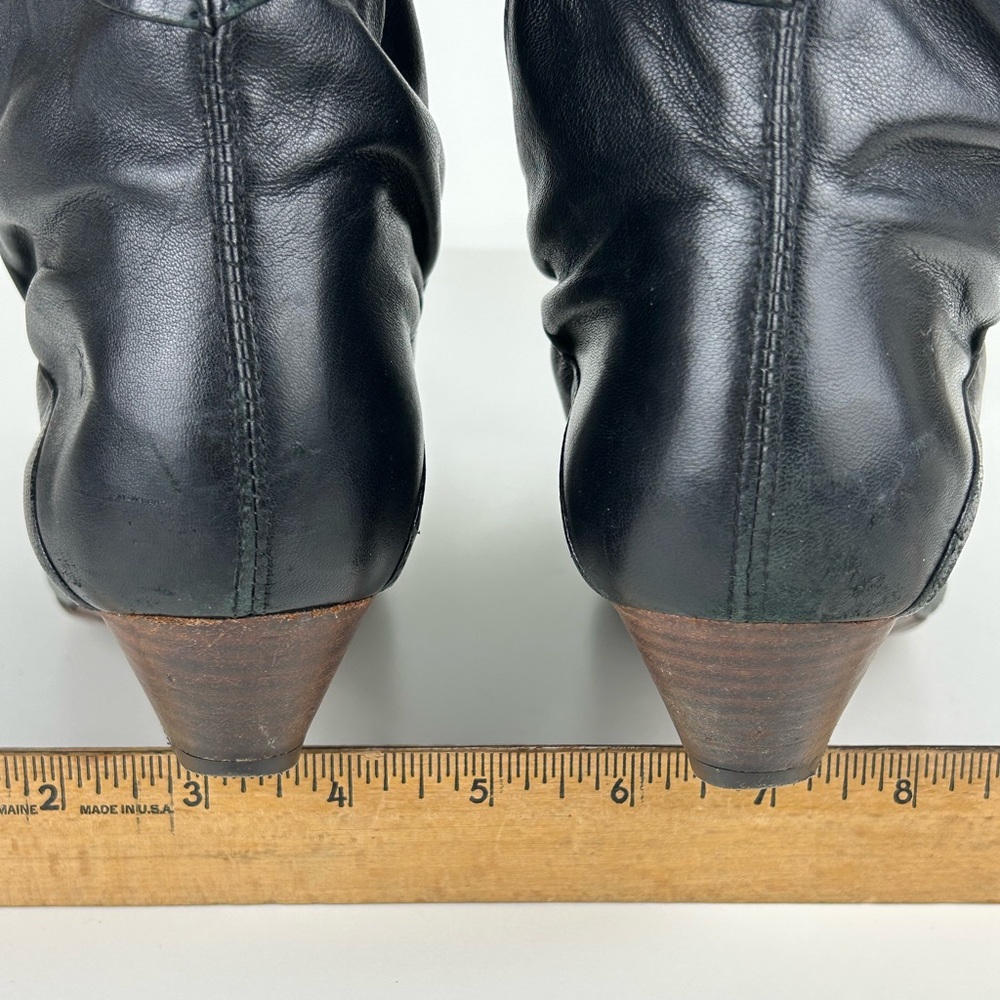 VINTAGE FRYE ANKLE BOOTS BLACK SIZE 7 - Picture 9 of 13